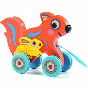 Каталка деревянная - Заяц Бадабум (Djeco, 06222)